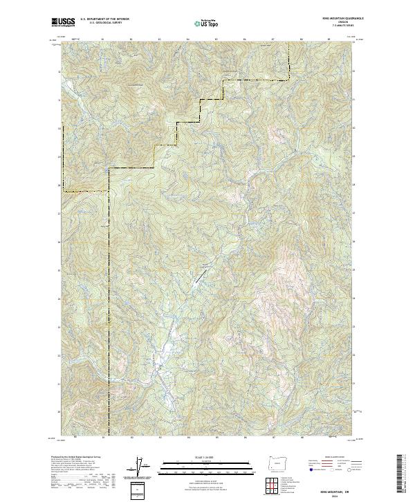 King Mountain topographic map thumbnail