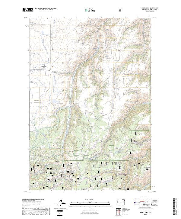 Kinney Lake topographic map thumbnail