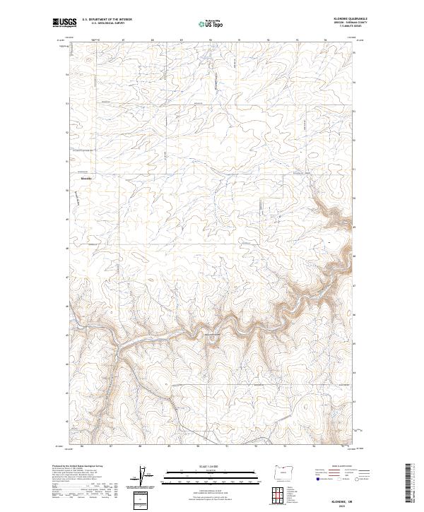 Klondike topographic map thumbnail