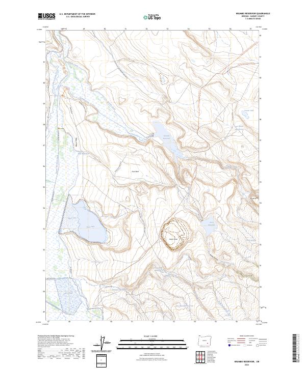 Krumbo Reservoir topographic map thumbnail