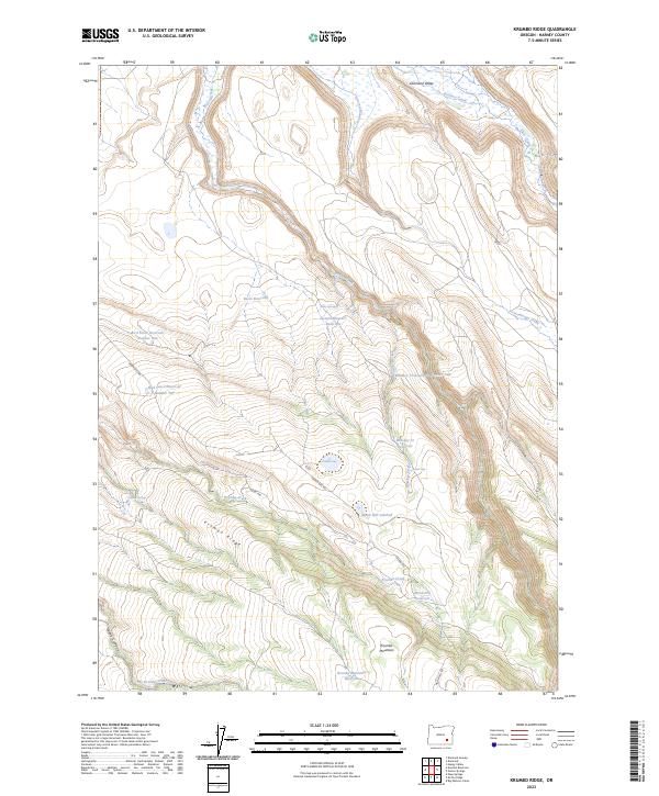 Krumbo Ridge topographic map thumbnail