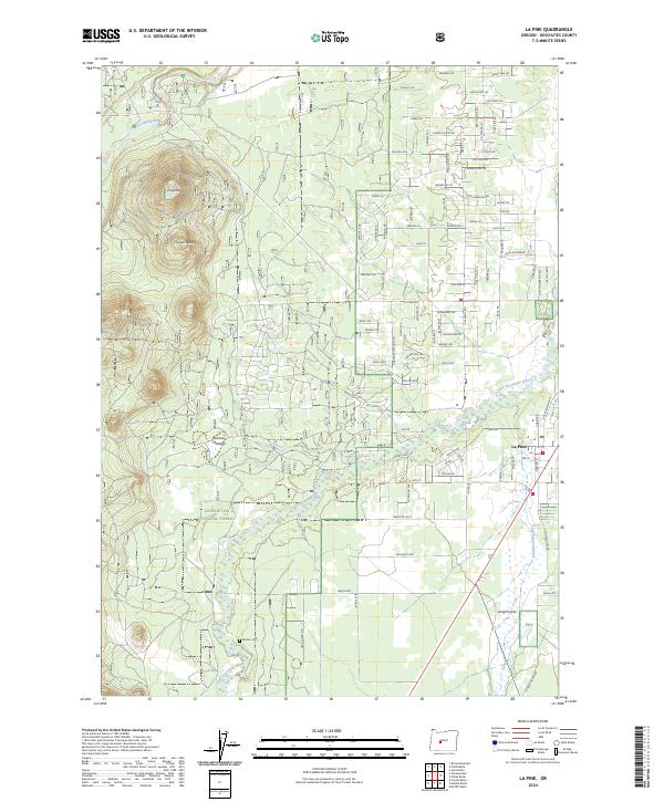 La Pine topographic map thumbnail
