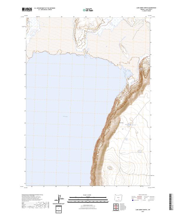 Lake Abert North 2023 topographic map thumbnail