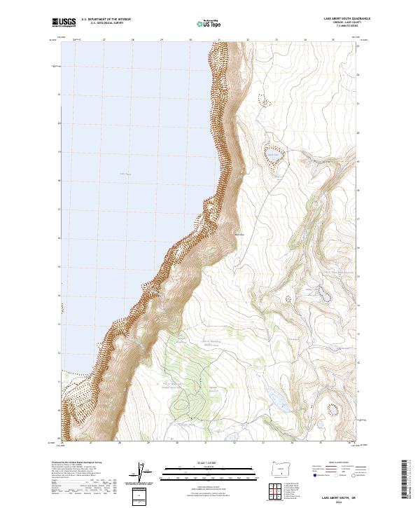 Lake Abert South 2024 topographic map thumbnail