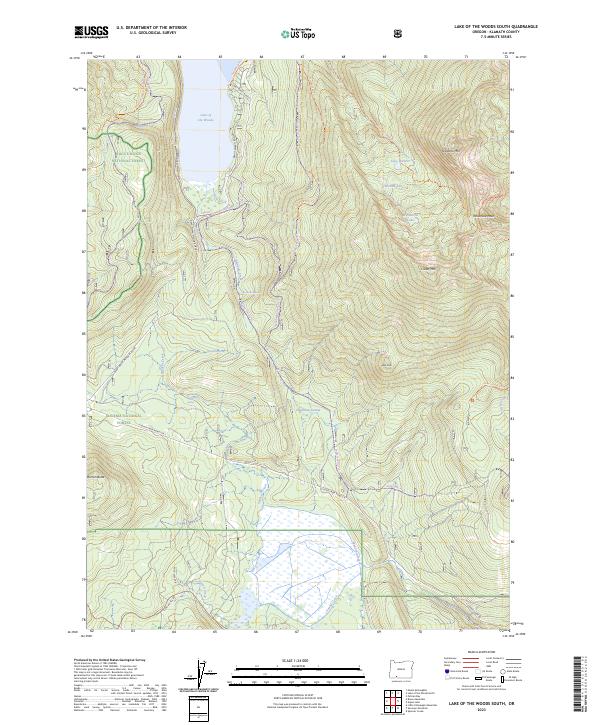 Lake of the Woods South topographic map thumbnail