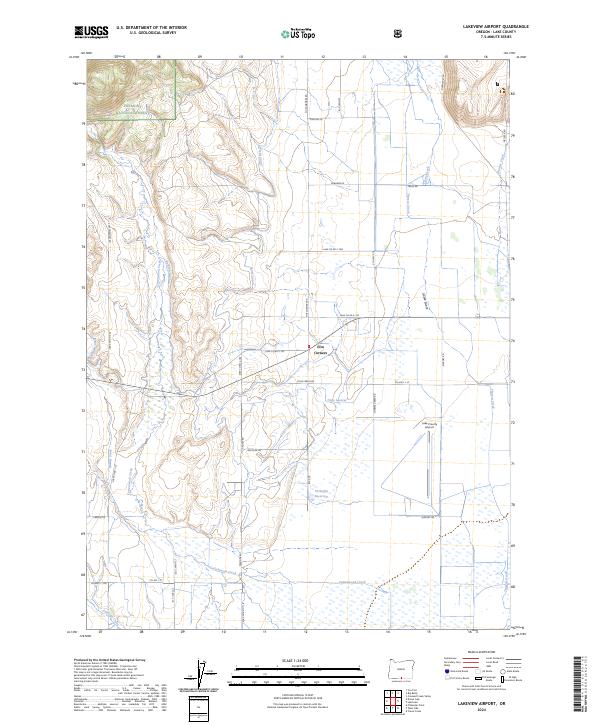 Lakeview Airport 2024 topographic map thumbnail