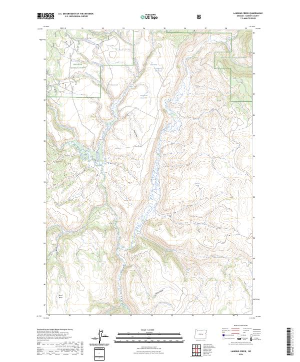 Landing Creek 2024 topographic map thumbnail