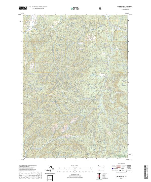 Lane Mountain 2024 topographic map thumbnail