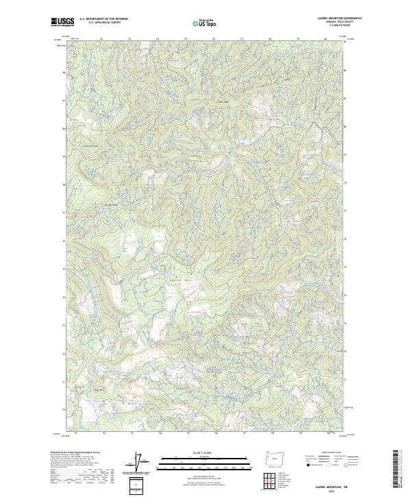 Laurel Mountain 2023 topographic map thumbnail