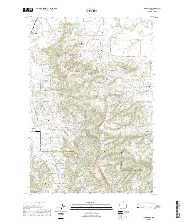 Laurelwood 2024 topographic map thumbnail