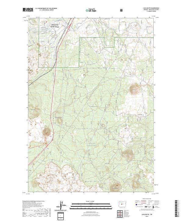 Lava Butte 2024 topographic map thumbnail