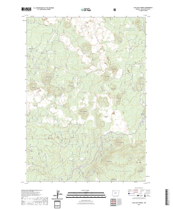 Lava Cast Forest 2024 topographic map thumbnail