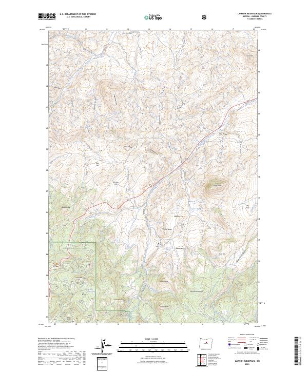 Lawson Mountain 2023 topographic map thumbnail