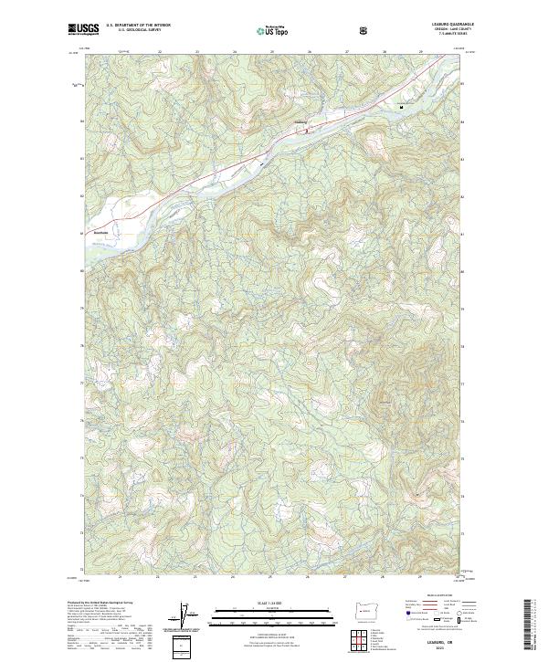 Leaburg 2023 topographic map thumbnail
