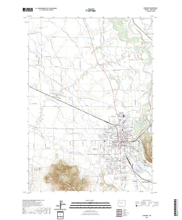 Lebanon 2024 topographic map thumbnail