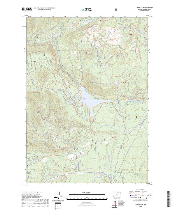 Lemolo Lake 2024 topographic map thumbnail