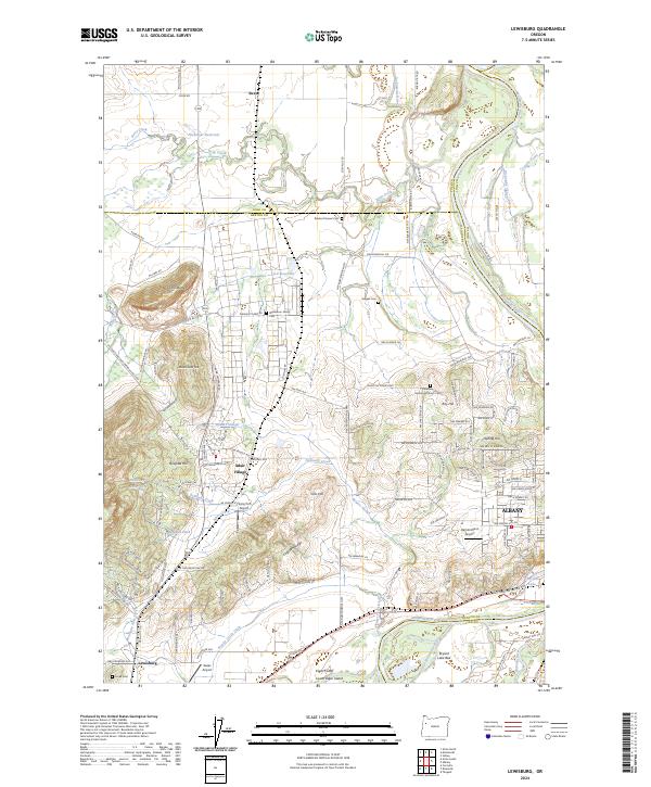 Lewisburg 2024 topographic map thumbnail