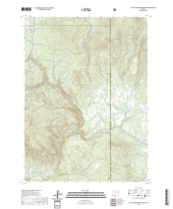 Little Chinquapin Mountain 2024 topographic map thumbnail