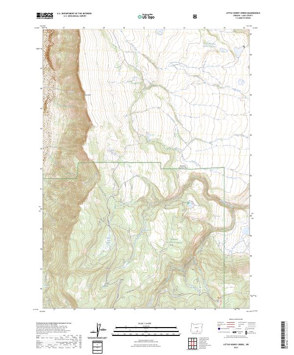 Little Honey Creek topographic map thumbnail