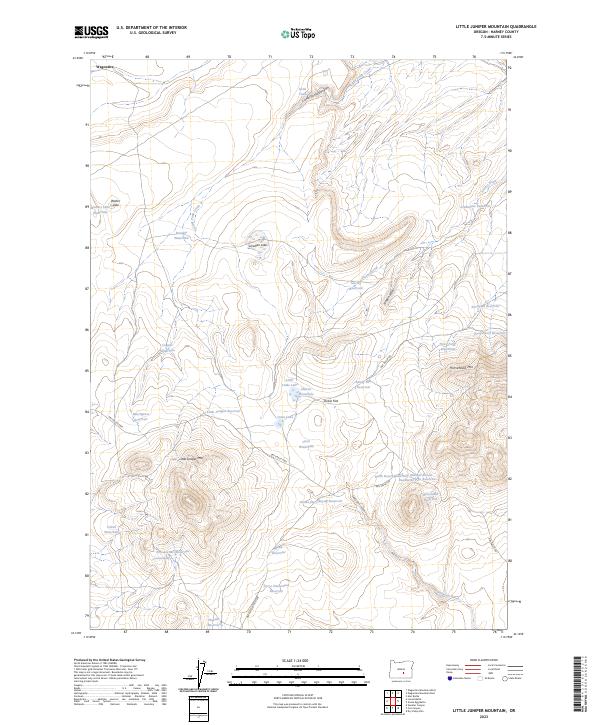 Little Juniper Mountain 2023 topographic map thumbnail