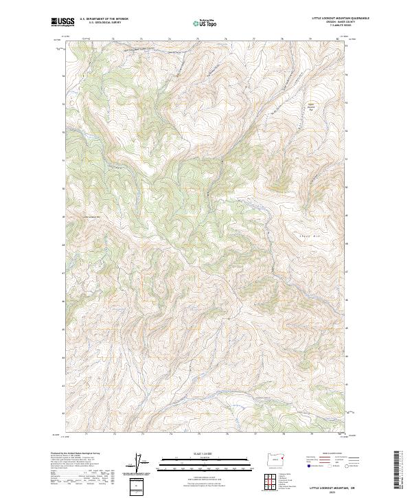 Little Lookout Mountain 2023 topographic map thumbnail