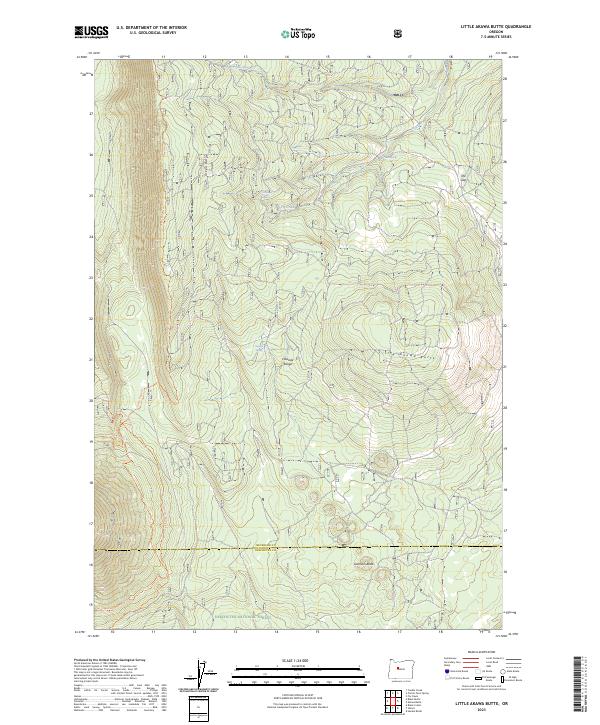 Little Akawa Butte topographic map thumbnail