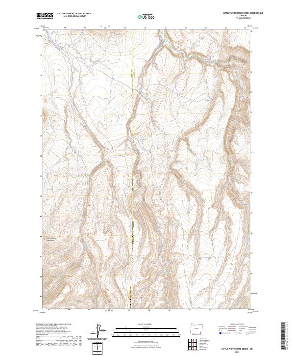 Little Whitehorse Creek topographic map thumbnail