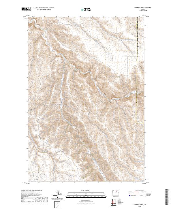 Lone Rock Creek 2024 topographic map thumbnail