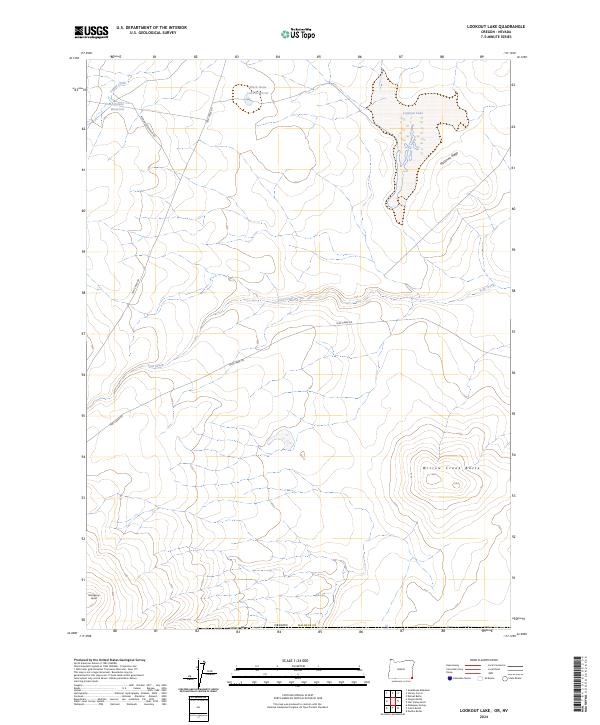 Lookout Lake 2024 topographic map thumbnail