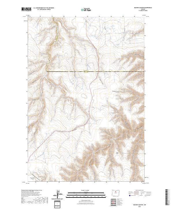 Macken Canyon 2023 topographic map thumbnail