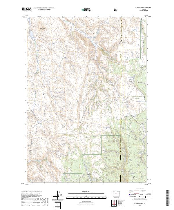Mackey Butte 2023 topographic map thumbnail