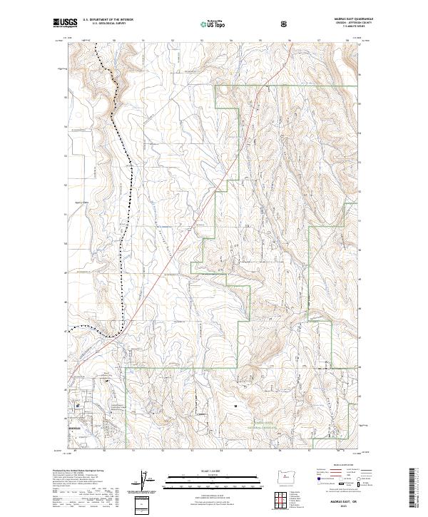 Madras East 2023 topographic map thumbnail