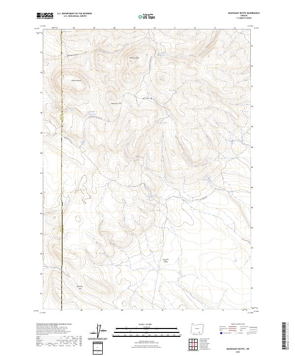 Mahogany Butte 2023 topographic map thumbnail