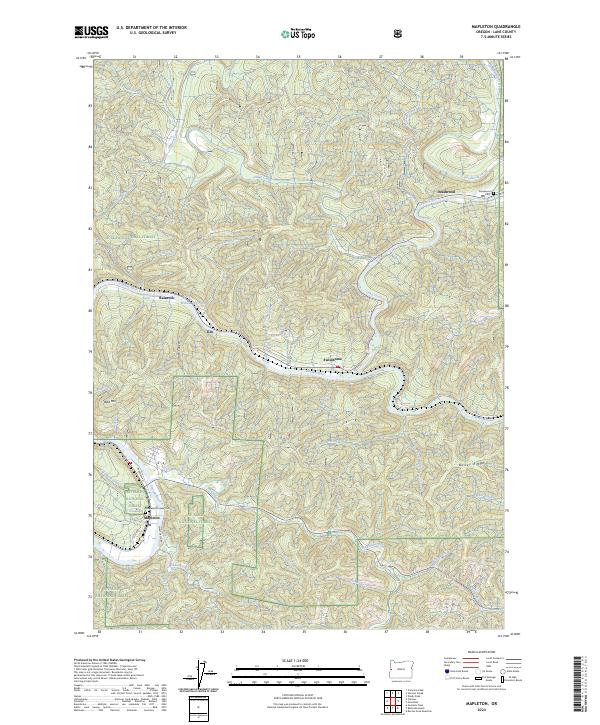 Mapleton 2024 topographic map thumbnail
