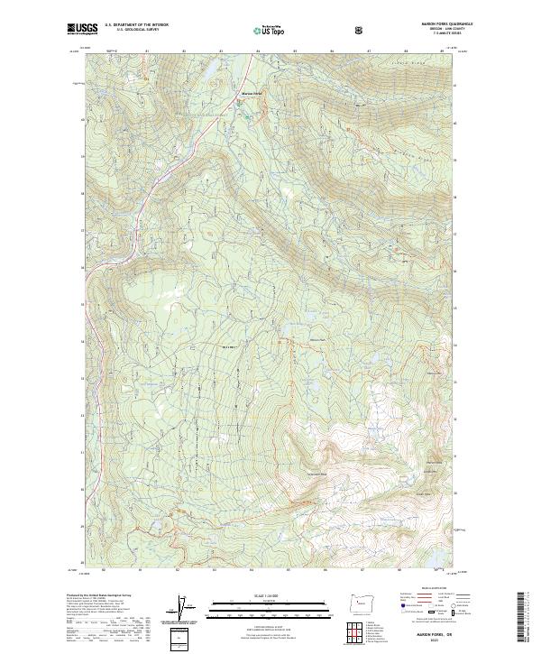 Marion Forks 2023 topographic map thumbnail