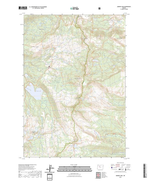 Marion Lake 2023 topographic map thumbnail