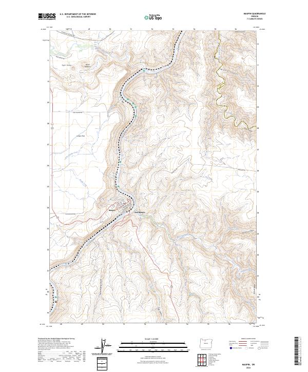 Maupin 2024 topographic map thumbnail