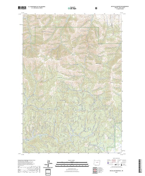 McClellan Mountain 2023 topographic map preview