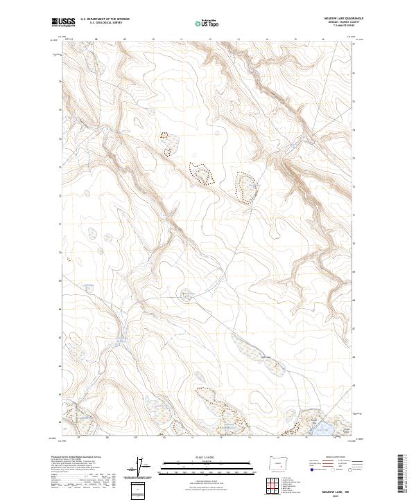 Meadow Lake 2023 topographic map thumbnail