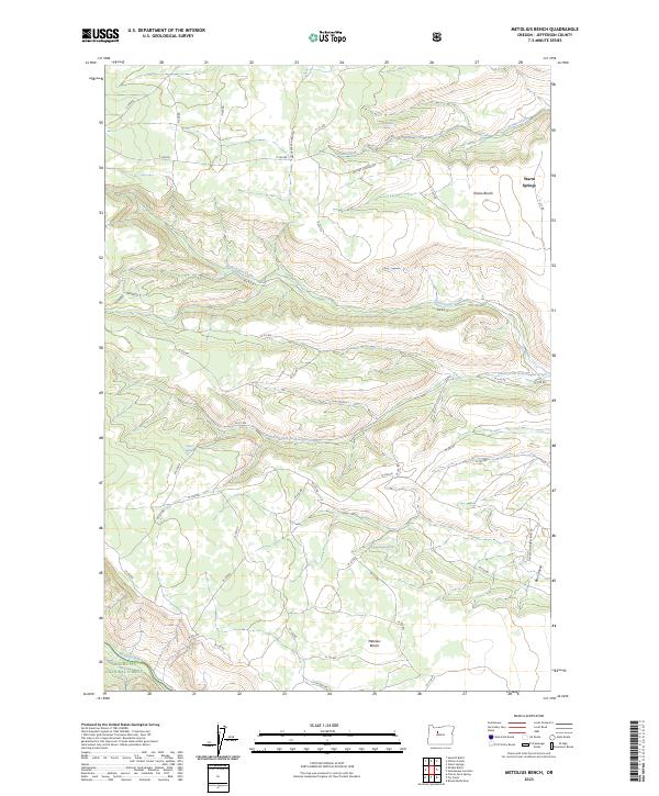 Metolius Bench 2023 topographic map thumbnail