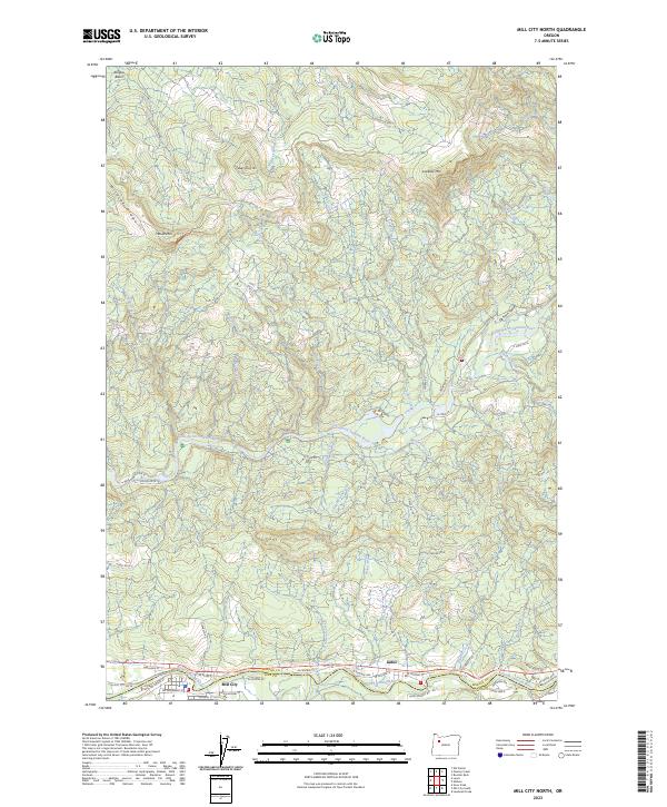 Mill City North 2023 topographic map thumbnail