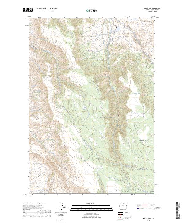 Miller Flat 2023 topographic map thumbnail