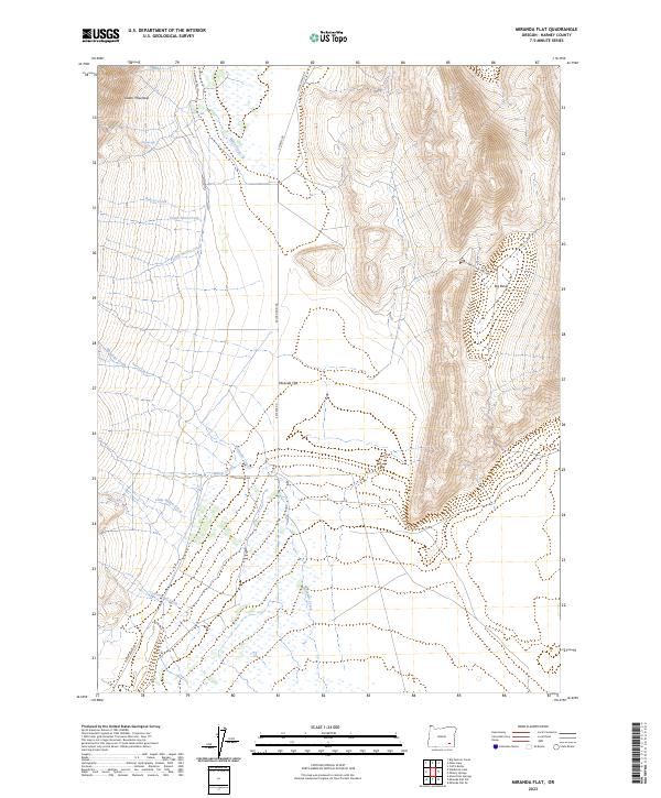 Miranda Flat 2023 topographic map thumbnail