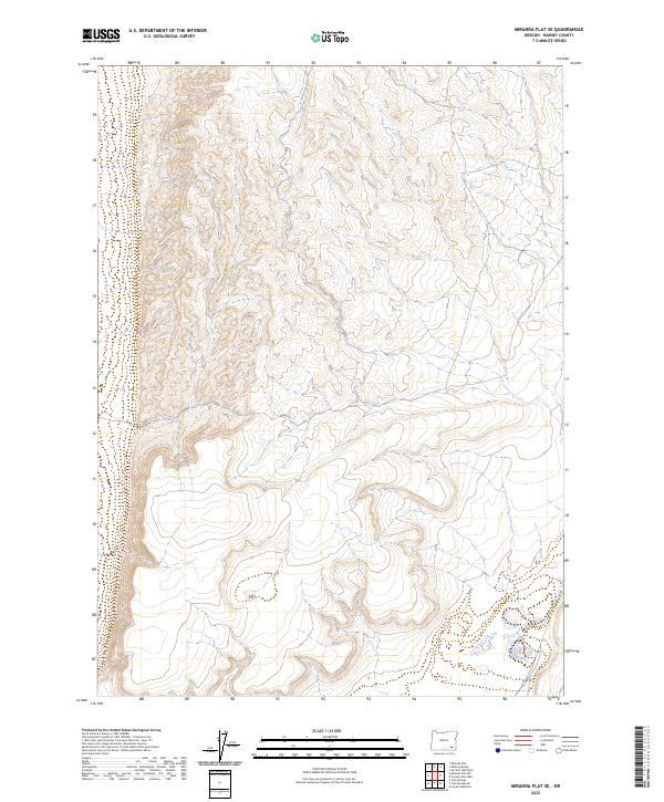 Miranda Flat SE 2023 topographic map thumbnail