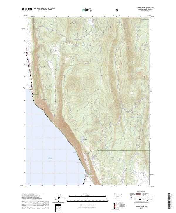 Modoc Point 2023 topographic map thumbnail