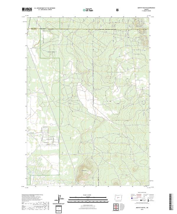 Moffitt Butte 2023 topographic map thumbnail