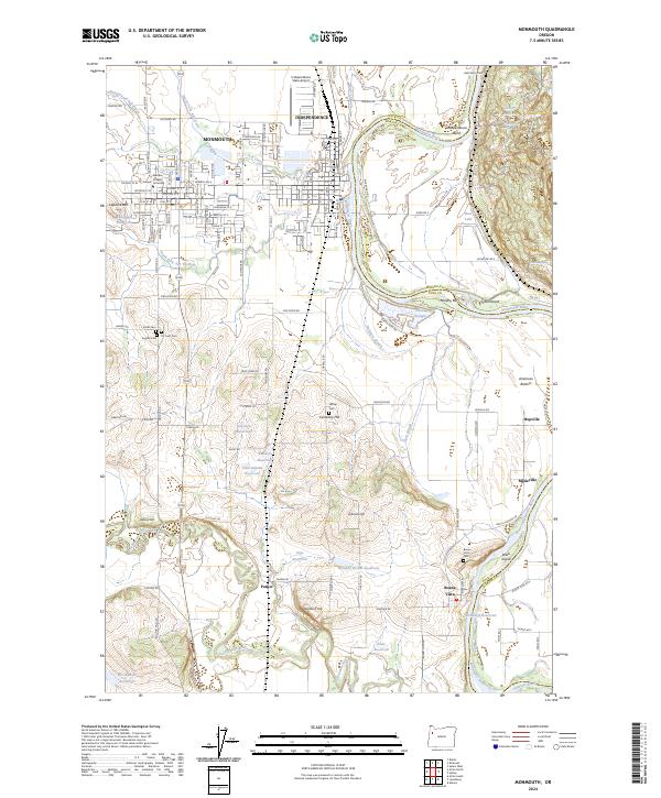Monmouth 2024 topographic map thumbnail