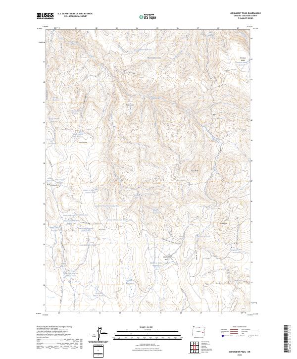 Monument Peak 2024 topographic map thumbnail