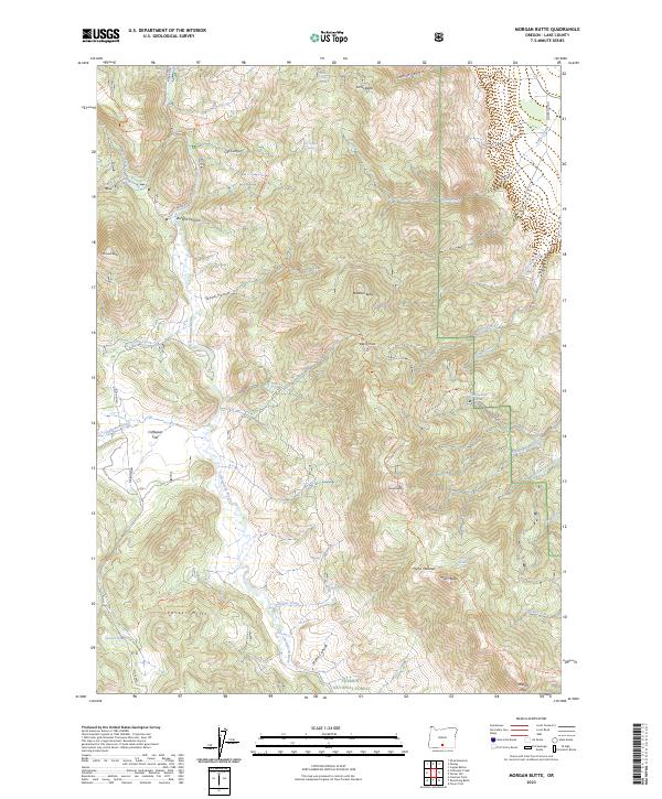 Morgan Butte 2023 topographic map thumbnail