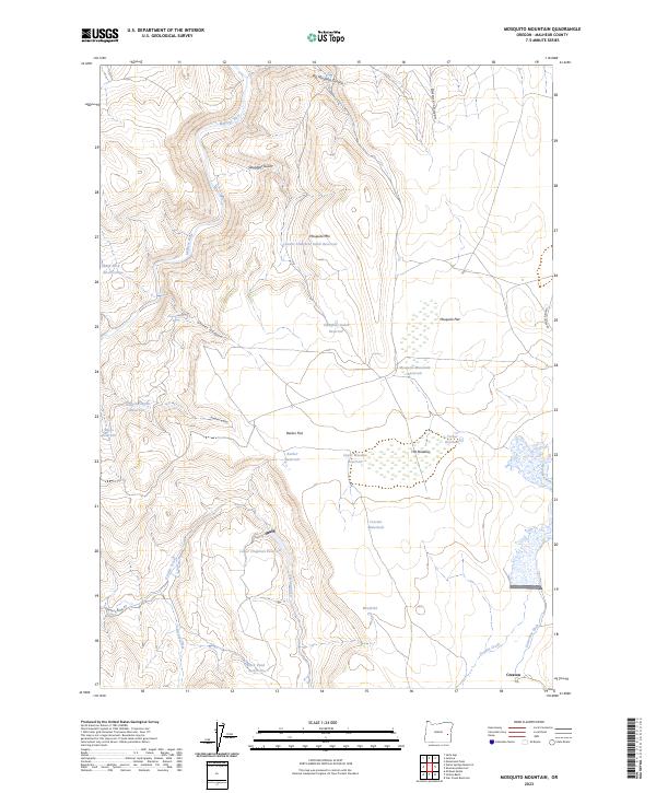 Mosquito Mountain 2023 topographic map thumbnail